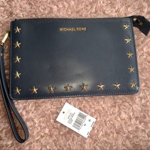 Michael Kors Blue Wristlet All New With Tag